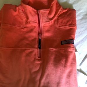 Vineyard Vines Shep Shirt- Orange and White